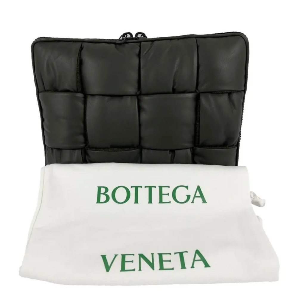 NWT Bottega Veneta Green Leather Document Case